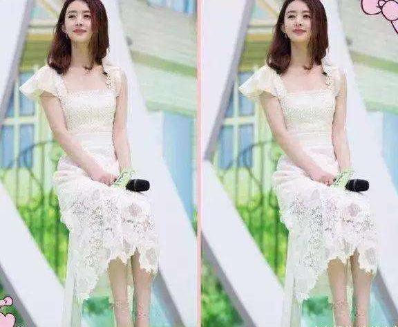 赵丽颖与韩国女星撞衫, 网友直呼真假脸一目了然!