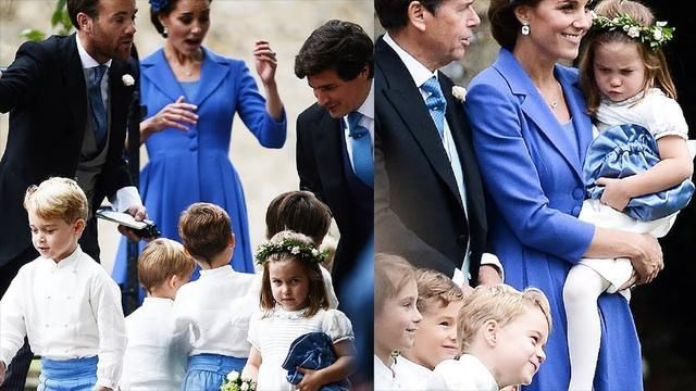 凯特王妃穿旧衣参加婚宴!乔治当花童乐翻天，夏洛特怒对镜头萌翻