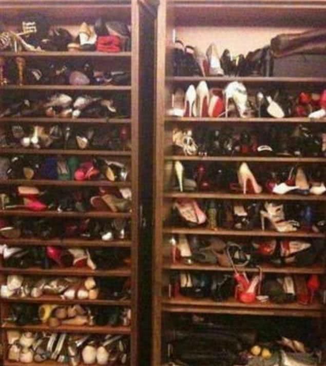 范冰冰鞋都是战靴，像踩几根针一样，网友：一双都穿不了