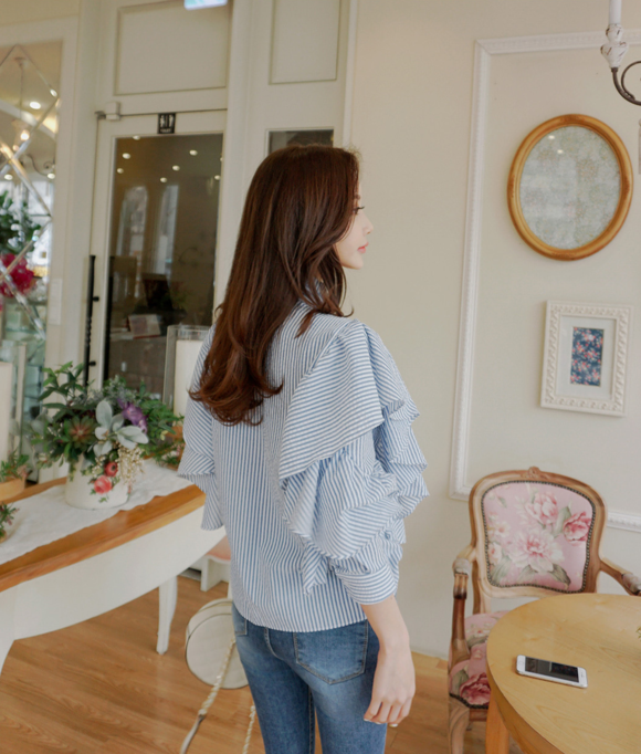 女神孙允珠，谧蓝风信子文艺青春海浪衬衫