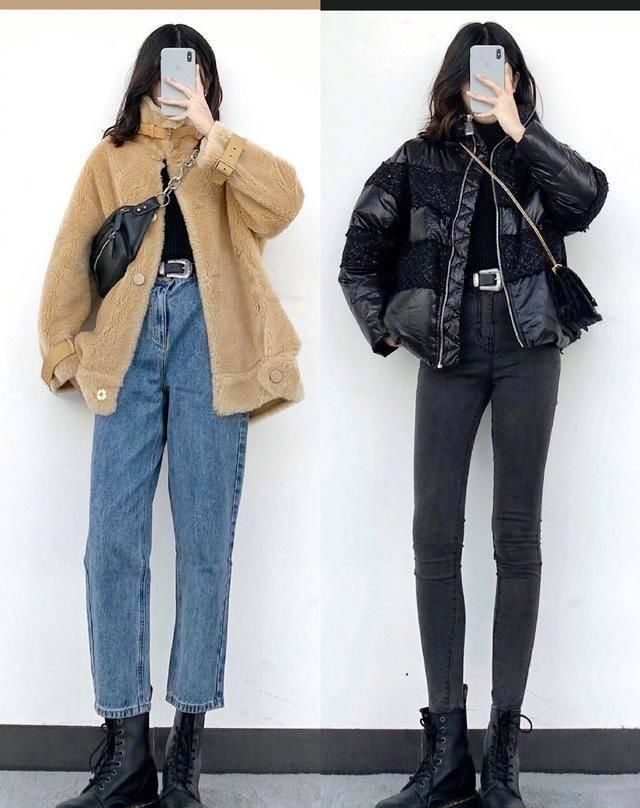 棉服@旧衣服也能穿出新气象，羽绒服这样搭想低调都难，美丽又不冻人
