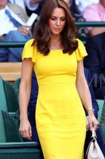 凯特王妃穿小黄裙，梅根王妃穿小黄裙，网友:气质差距太大了!