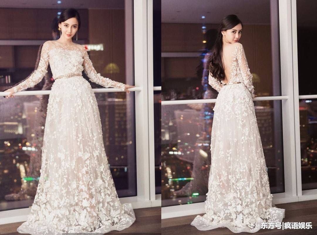 女星穿白裙，杨幂似美人鱼，热巴杨颖女王范十足，而关晓彤却显老