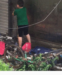 #GIF#爆笑GIF动态图:吓得我赶紧打了一套螳螂拳