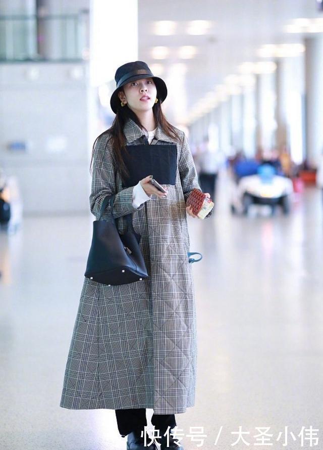#感好#吴宣仪元气感好强,穿绿色格纹衬衫美到心坎,不愧是90后当红小花