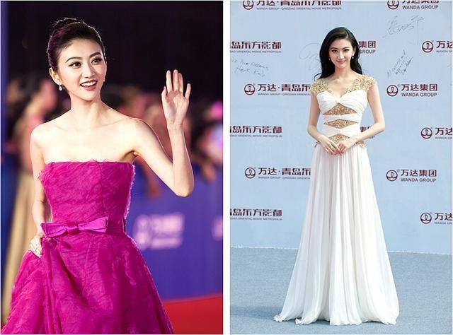 景甜一身蓝黄色运动装出街，网友:张继科给搭配的吗?