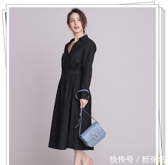『春季造型』小黑裙别乱买!黑色衬衫连衣裙才更实用,24个春季日系造型示范