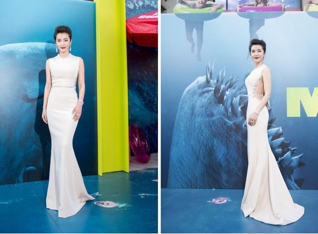 45岁李冰冰冻龄有方，优雅长裙现身首映礼，现场图竟然堪比精修
