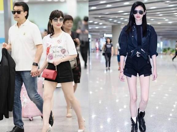 当赵雅芝和奚梦瑶同穿短裤，网友：原来气质在身材面前竟不堪一击