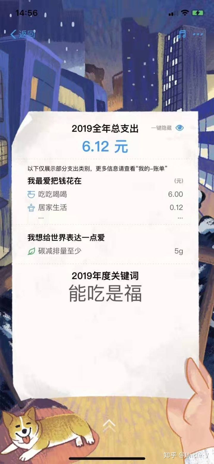 支付宝年度账单2019说说