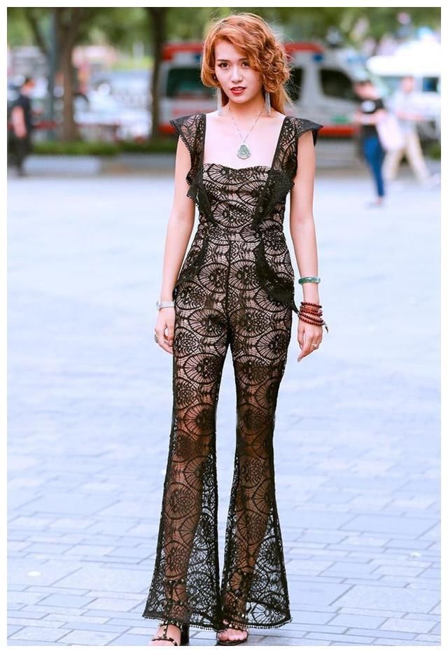 街拍：图1性感蕾丝连体裤，图2热情火辣，图3青春活力
