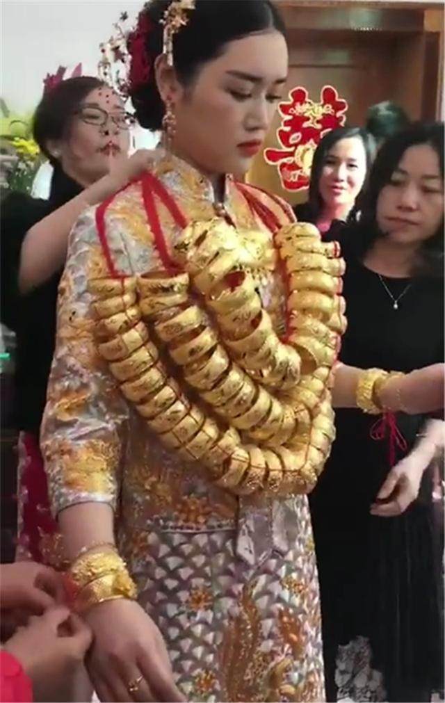 广东人的彩礼不一般,彩礼是四五十个纯金手镯
