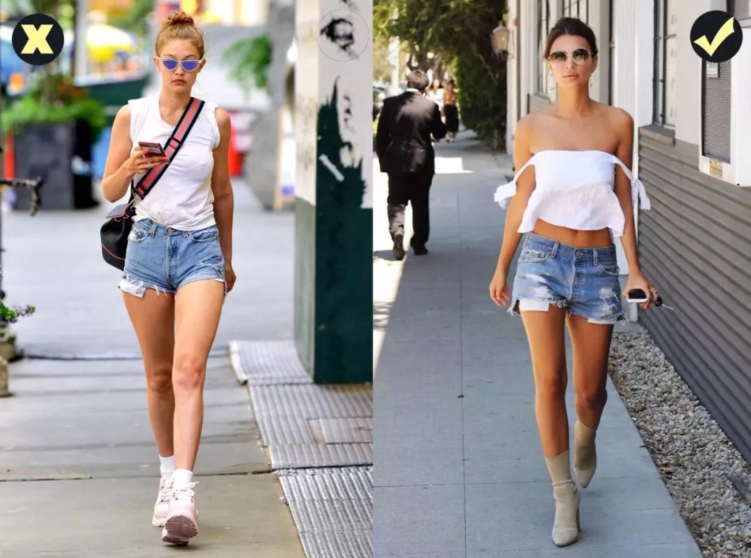 选对了才知道，牛仔短裤真的可以穿出长腿、小蛮腰！