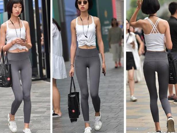 打底裤拉长两腿之间的距离，显瘦效果更好，三角区问题还是存在！