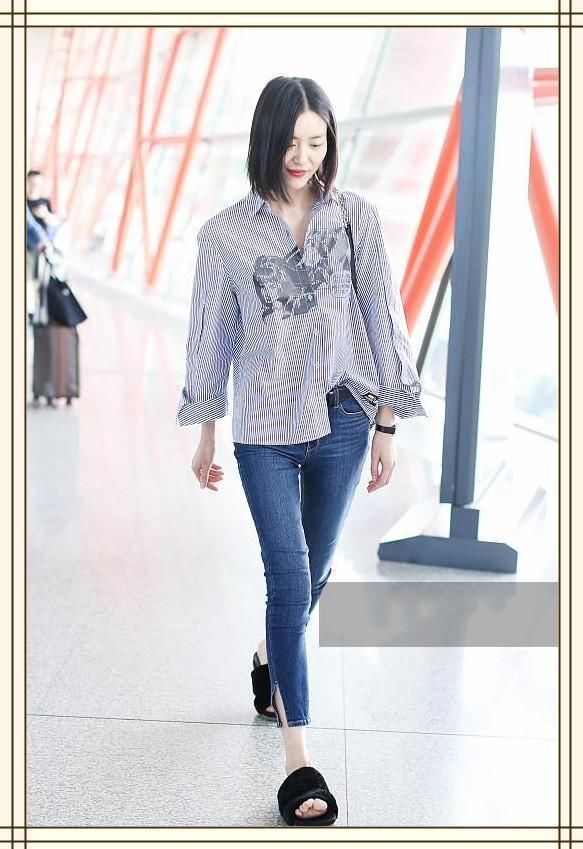 本以为马伊琍的机场拖鞋够随性的了，可看到大表姐刘雯，我沉默了