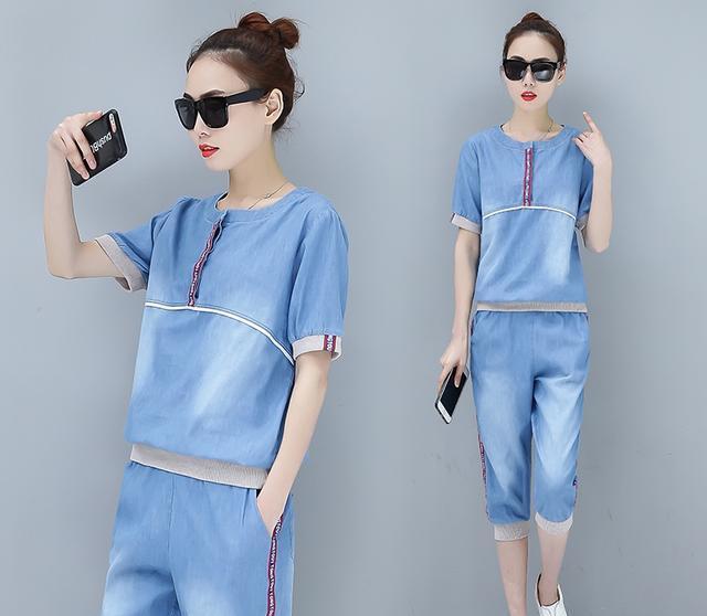 终于等到，七分裤套装上新了！显高显嫩，没人再说我又矮又胖