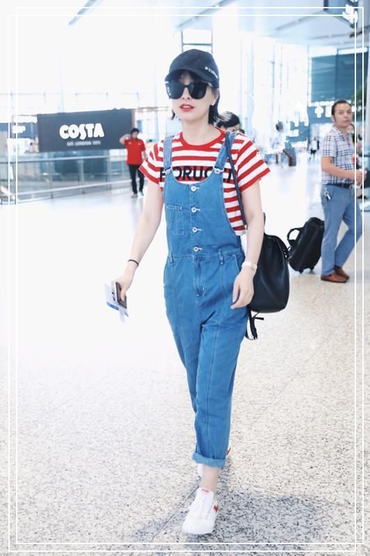 吴昕终于美回来了!只不过穿了一条背带裤,竟嫩过小6岁的杨颖?