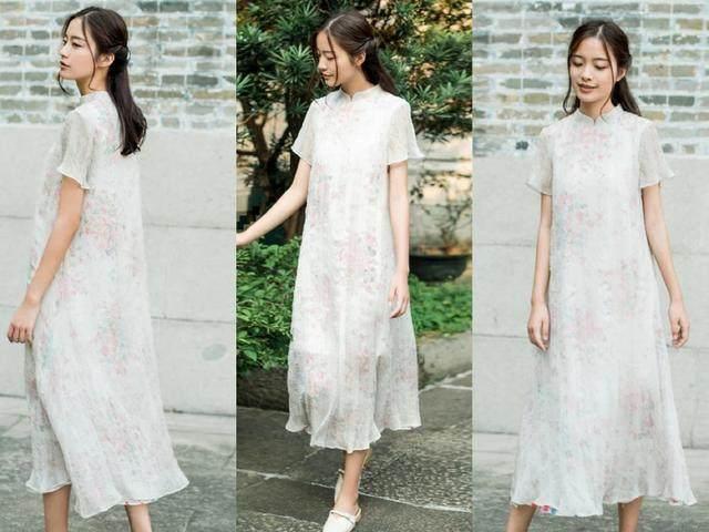 今年很流行中国风连衣裙，搭配对的鞋子变美不止一点点！