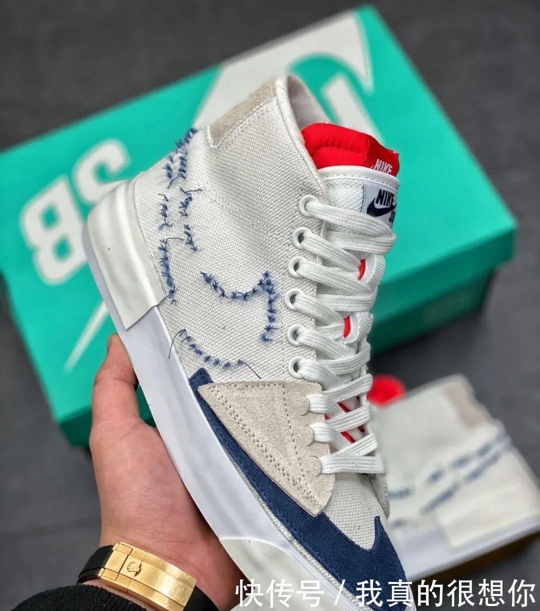 「设计」勾子“偷工减料”!Nike Blazer SB 拆线勾开箱测评!