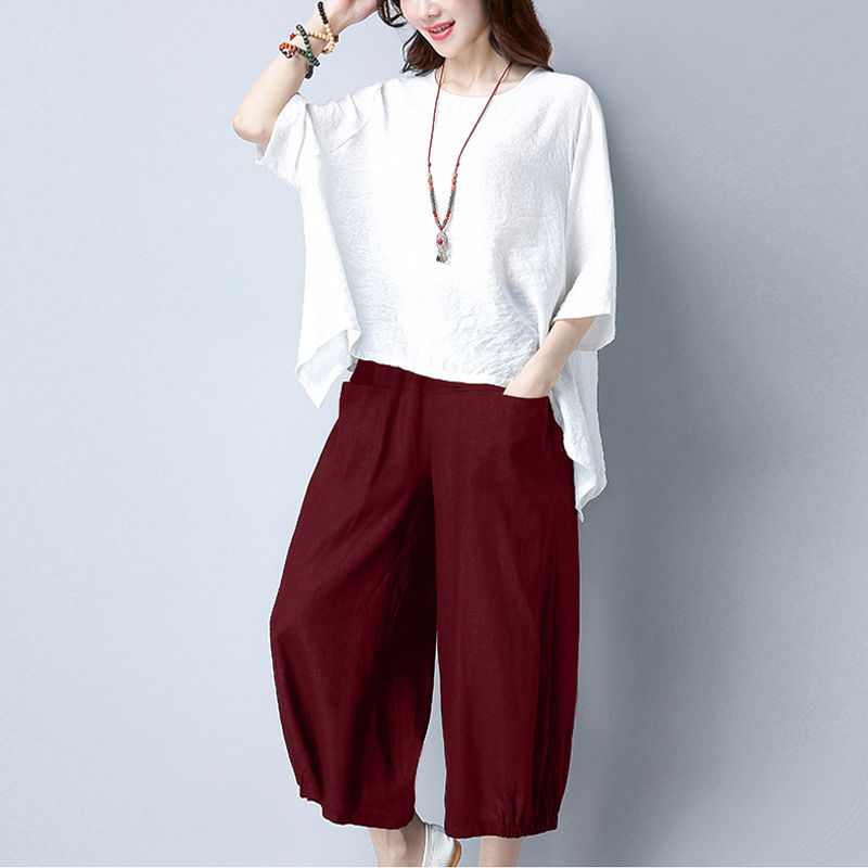 腰粗屁股大女人,多穿棉麻裤,瞧瞧下图女人,性感迷人又显瘦