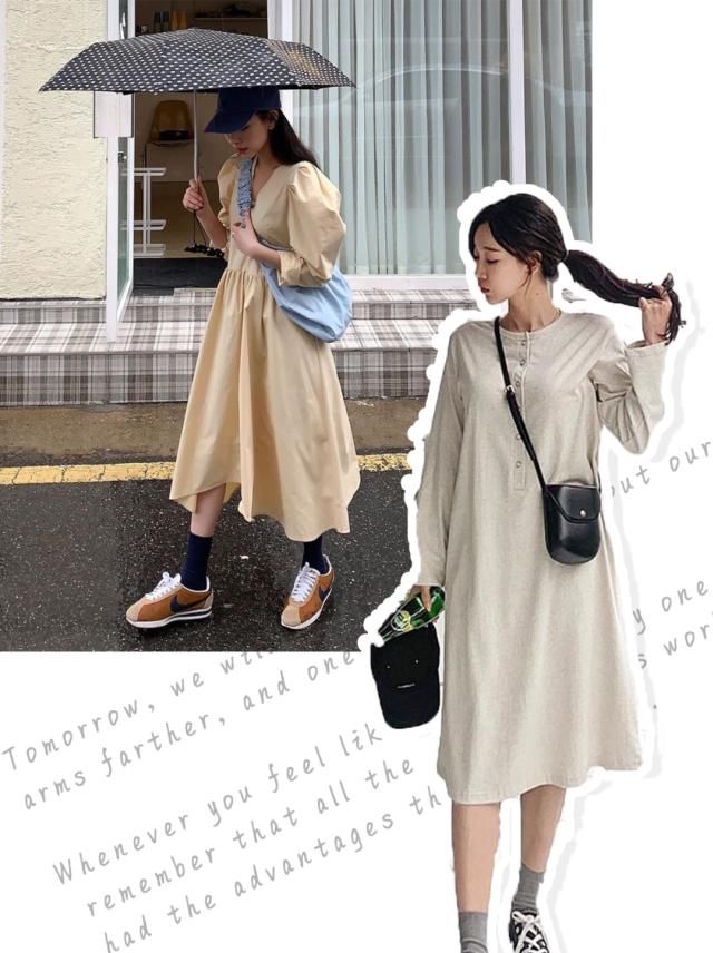  「穿搭」裙子＋运动鞋＝2020春季炸街搭配，时髦又高级，太好看了！