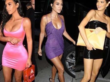 卡戴珊金小妹穿紧身衣,身材好夸张,却被身边黑人男友发型抢风头