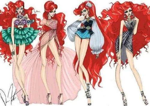 当迪士尼公主变时装模特后,宝嘉康蒂野性十足,爱洛女王范十足!