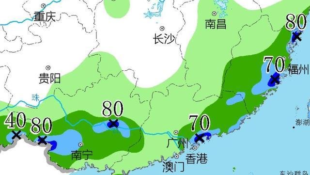 广东 广西 福建突发！下列暴雨来袭！中到大雨暴雨将分布如下