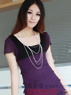 长裙发型尽显女生柔弱魅力