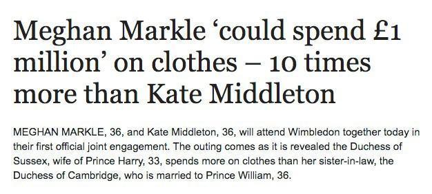 梅根花钱如流水?两个月买136万名牌衣服,等于凯特一年置装费!