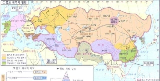  『历史』韩国课本上的中国历史地图，看看和我们的有什么不同