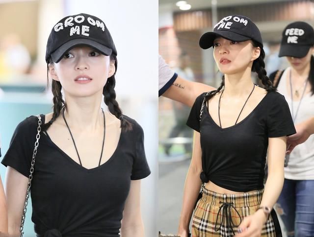 张韶涵太猛了，穿黑色背心去机场，雄性荷尔蒙将要爆发的节奏啊！