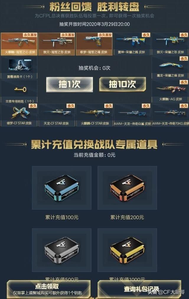  错过：穿越火线CF电竞界翻牌活动即将结束，这次不要错过哦