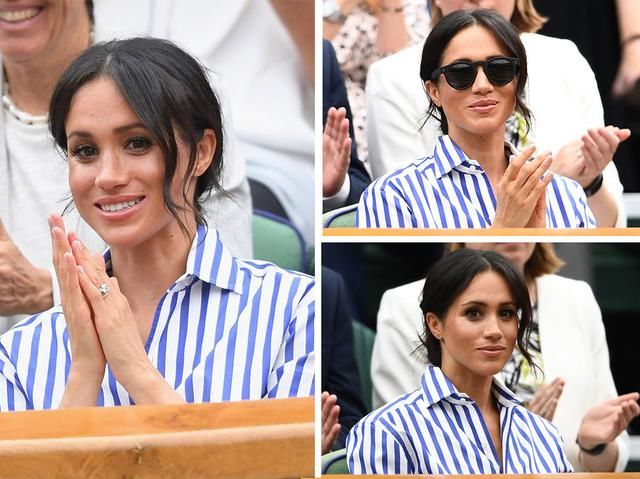 凯特梅根两位王妃观战温网，平民出身的她们靠得体的衣品好评如潮