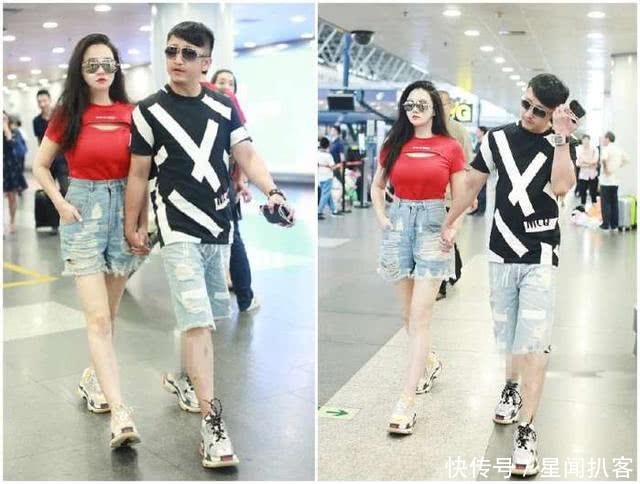 邹市明低调现身机场，旁边的娇妻冉莹颖好身材意外抢镜！