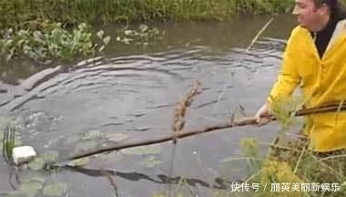  『发现』男子发现烂泥沟内有异常，扔下一块泡沫后的收获却把他给乐坏了