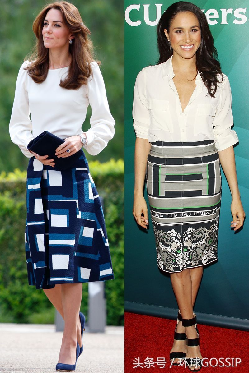 梅根和凯特王妃“疑似撞衫”很多次，果然是英国王室好姐妹