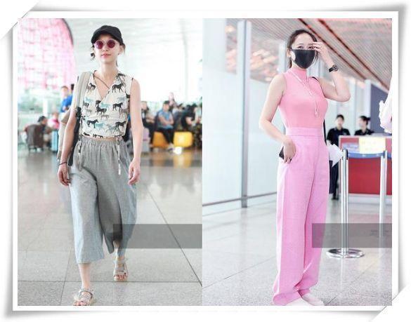 当39岁陈乔恩和43岁周迅同穿无袖背心，网友：气场差距有点尴尬！