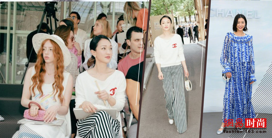 刘雯周迅同看秀 论凹造型刘雯这回输了