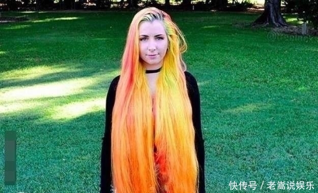 #居然#她一辈子没剪过头发,一直染发,解开头发后居然变成了这样