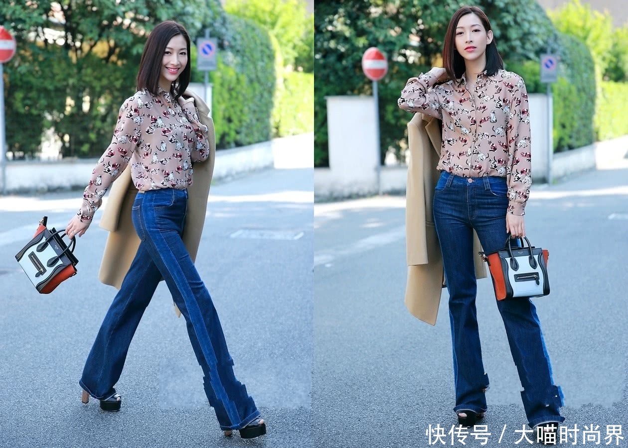 温雅穿阔腿裤现身，暴露一双惊艳长腿，网友：180身高我信了！