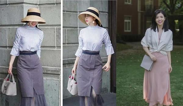  『身穿』三木的基础款穿搭很高级!身穿白色T恤配蓝色牛仔热裤,休闲又优雅