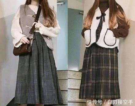  【气质】充满淑女气质的初春穿搭，温柔针织衫＋半裙，一起甜美的过春天吧