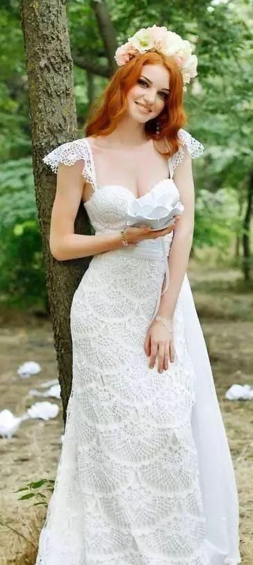  『钩针』钩针编织蕾丝婚纱，助你做最美的新娘，气质婚纱、礼服大饱眼福！