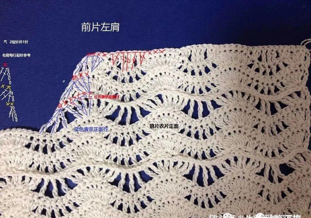  『手工』钩针编织镂空花样开衫，DIY手工编织附说明和图解