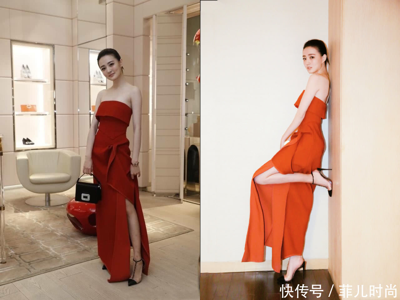 徐璐未P图后台照曝光，满腿疙瘩依旧显腿细，网友：身材太好了吧