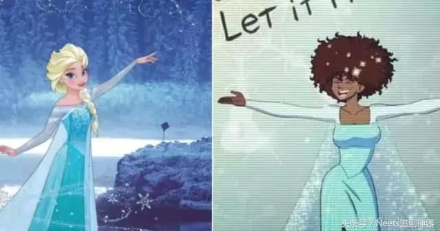 毁童年：迪士尼公主换了肤色后你还能认出几个？白雪公主让人意外