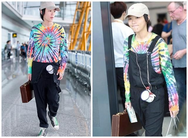 这种时尚你懂吗？窦靖童机场腰间挂水杯超个性，竟如此接地气