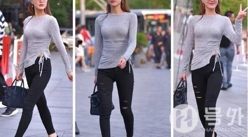 穿紧身装的小姐姐，展现凹凸有致的好身材，特别招人喜欢！