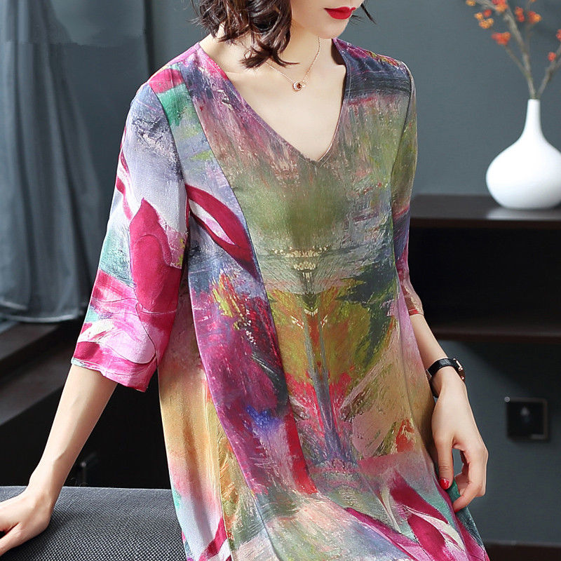 中秋去旅行，穿漂亮点!九月新款秋裙，6070后女人穿，太美了